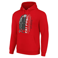 Atlanta Falcons Starter Unisex Half Helmet Logo Pullover Hoodie - Red Hoodies