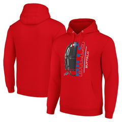 Buffalo Bills Starter Unisex Half Helmet Logo Pullover Hoodie - Red Hoodies