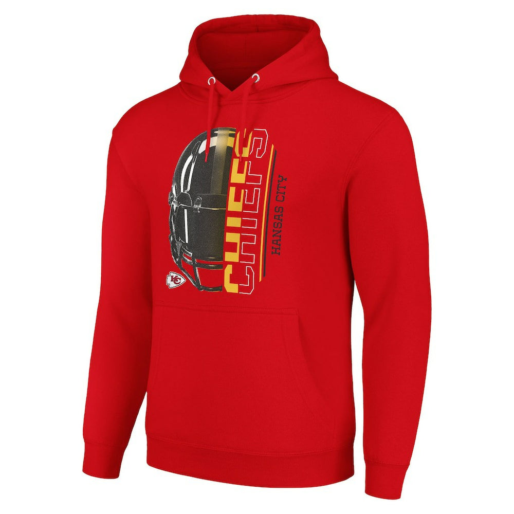 Kansas City Chiefs Starter Unisex Half Helmet Logo Pullover Hoodie - Red Hoodies