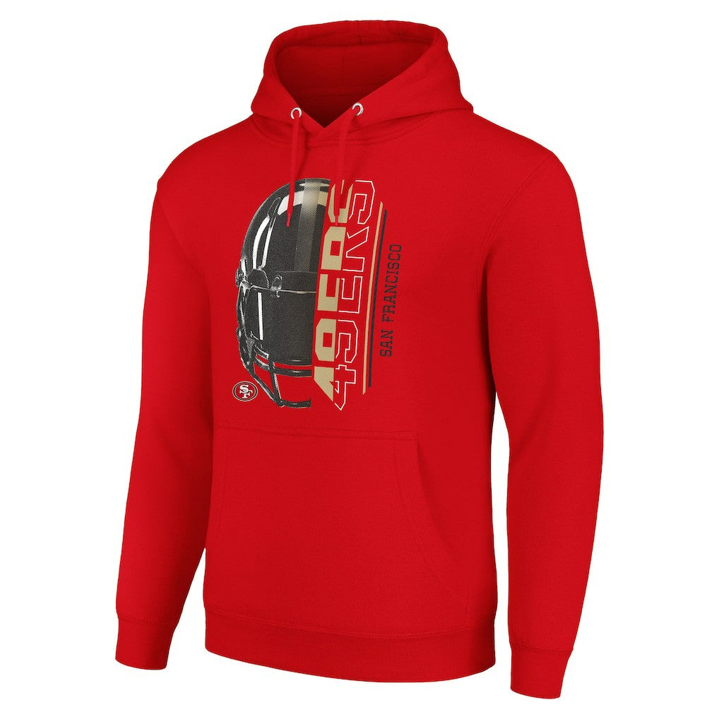 San Francisco 49ers Starter Unisex Half Helmet Logo Pullover Hoodie - Scarlet Hoodies