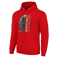 San Francisco 49ers Starter Unisex Half Helmet Logo Pullover Hoodie - Scarlet Hoodies