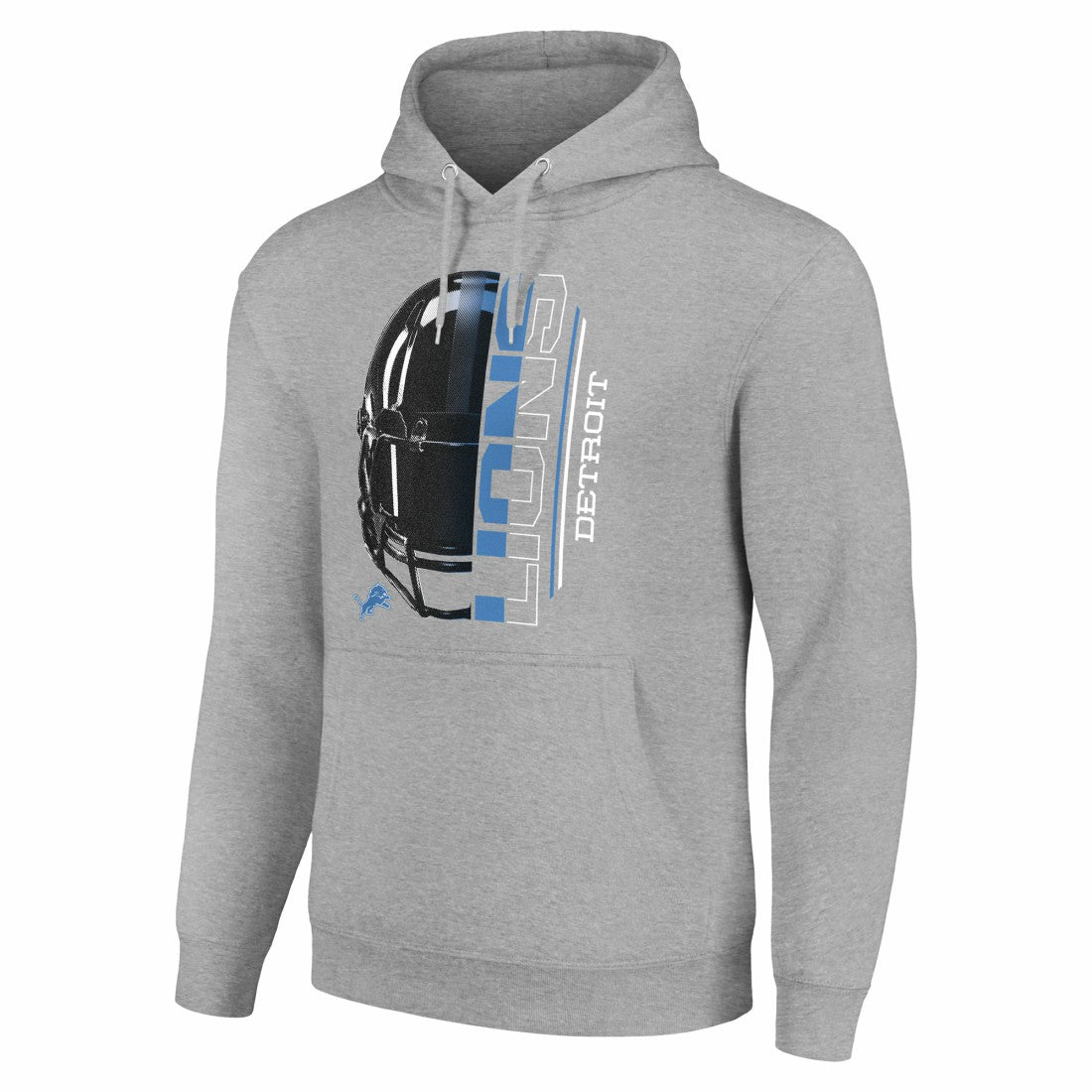 Detroit Lions Starter Unisex Half Helmet Logo Pullover Hoodie - Heather Gray Hoodies