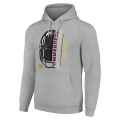 Washington Commanders Starter Unisex Half Helmet Logo Pullover Hoodie - Heather Gray Hoodies