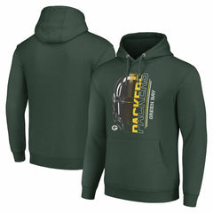 Green Bay Packers Starter Unisex Half Helmet Logo Pullover Hoodie - Green Hoodies
