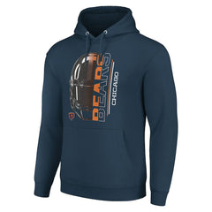 Chicago Bears Starter Unisex Half Helmet Logo Pullover Hoodie - Navy Hoodies