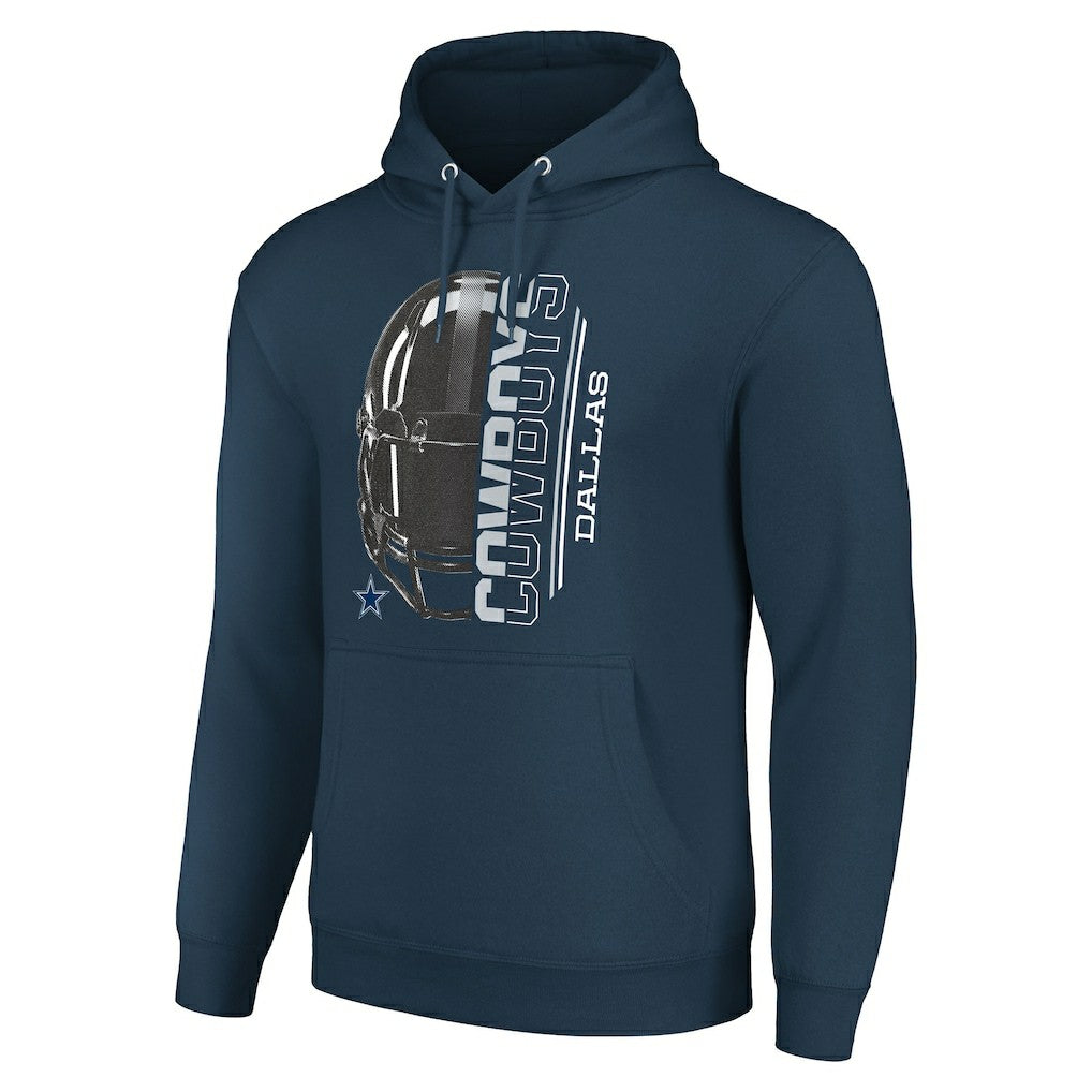 Dallas Cowboys Starter Unisex Half Helmet Logo Pullover Hoodie - Navy Hoodies