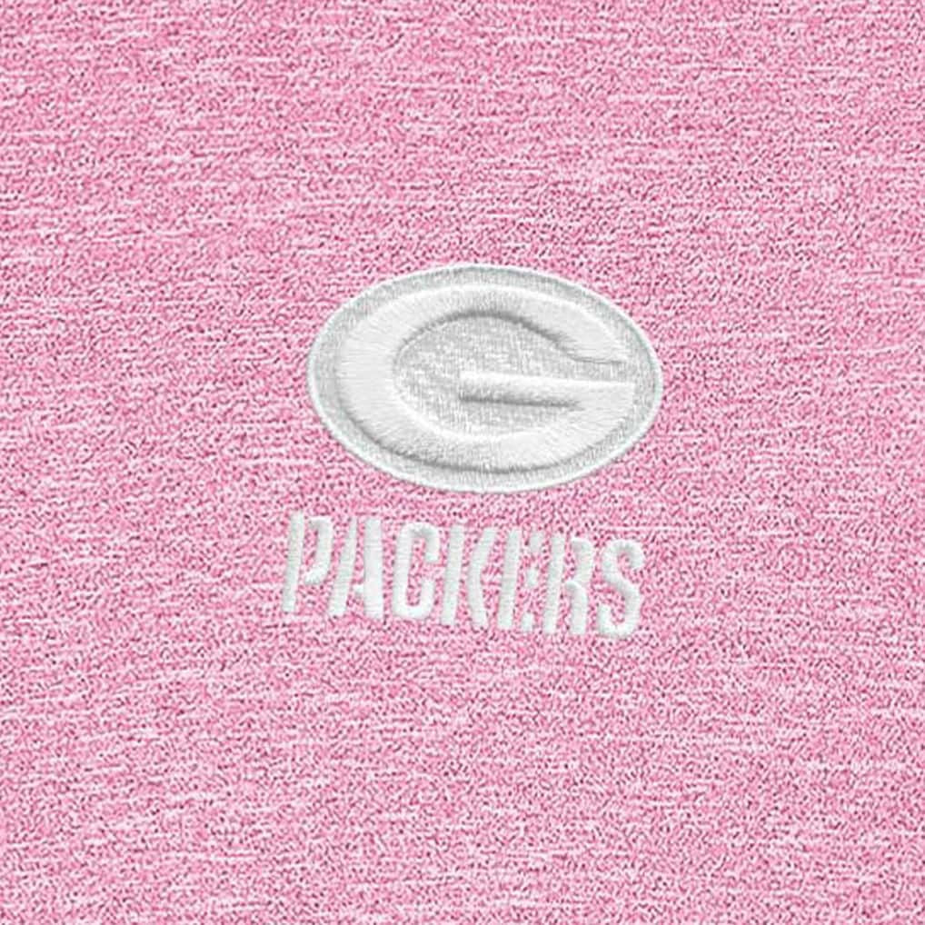 Green Bay Packers Antigua Hunk Quarter-Zip Pullover Top - Pink Pullover