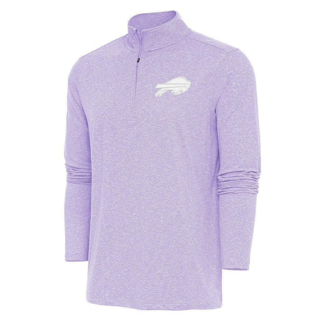 Buffalo Bills Antigua Hunk Quarter-Zip Pullover Top - Lavender Pullover