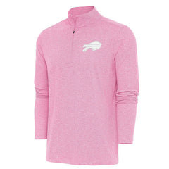 Buffalo Bills Antigua Hunk Quarter-Zip Pullover Top - Pink Pullover