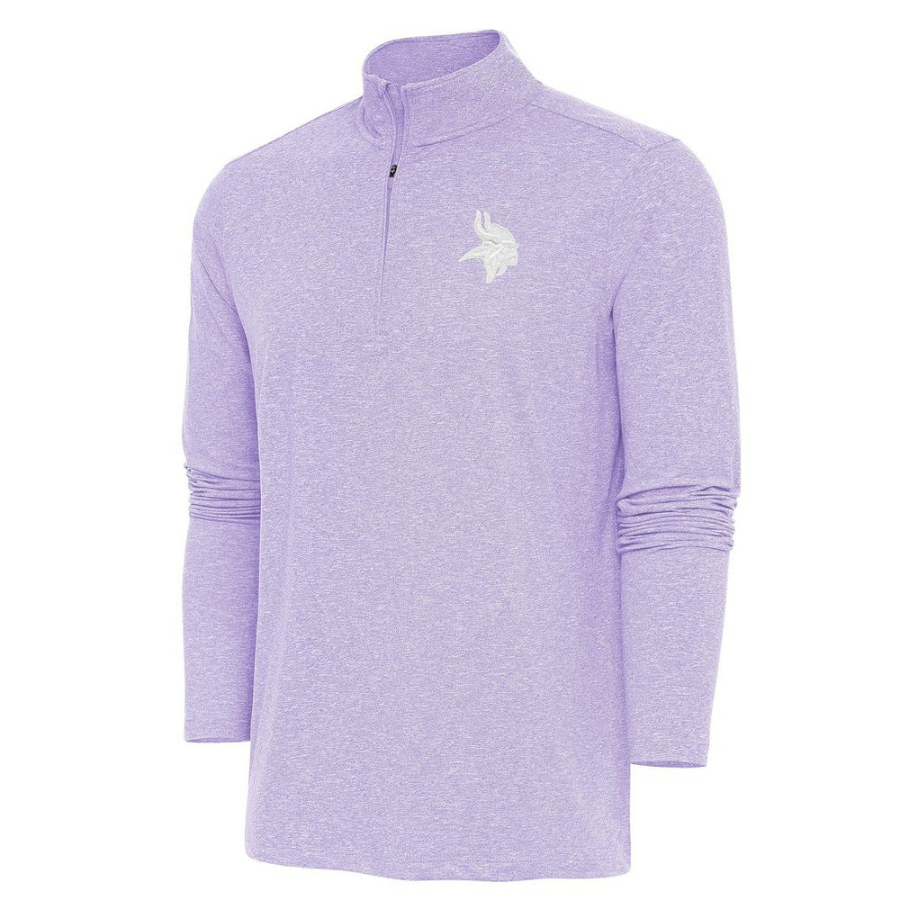 Minnesota Vikings Antigua Hunk Quarter-Zip Pullover Top - Lavender Pullover