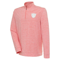 Las Vegas Raiders Antigua Bright Quarter-Zip Pullover Top - Coral Pullover
