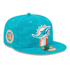 Miami Dolphins New Era 2024 Sideline 59FIFTY Fitted Hat - Aqua Hats