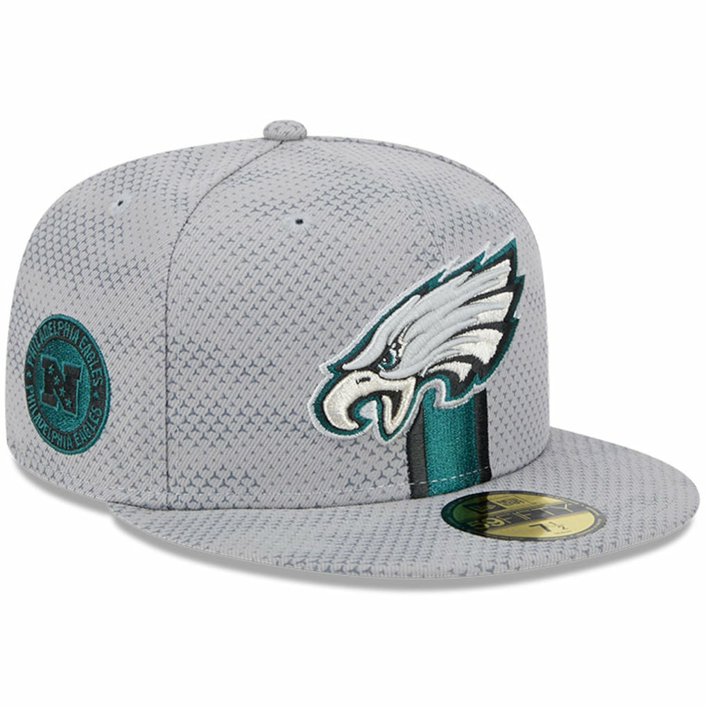 Philadelphia Eagles New Era 2024 Sideline 59FIFTY Fitted Hat - Gray Hats