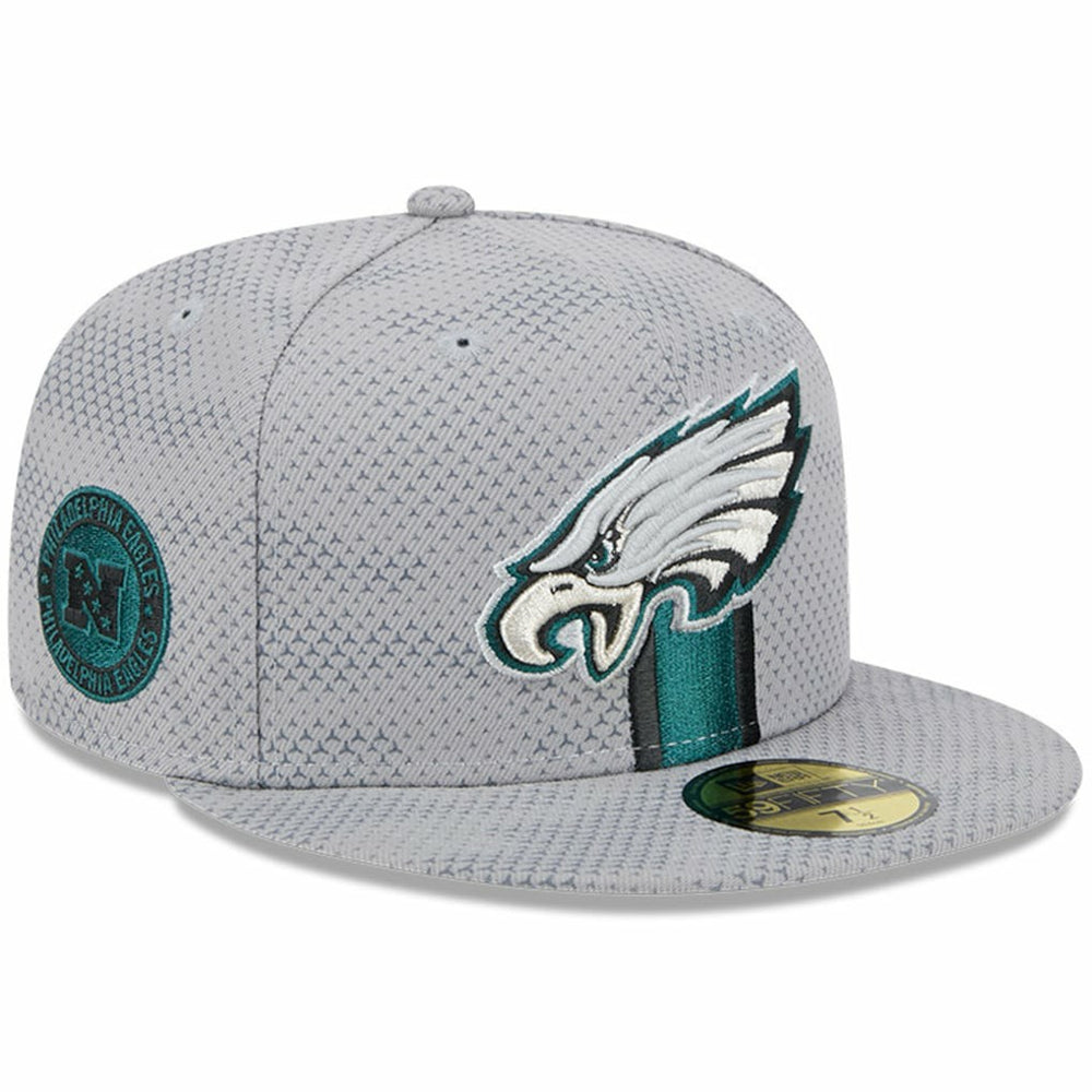 Philadelphia Eagles New Era 2024 Sideline 59FIFTY Fitted Hat - Gray Hats