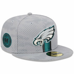 Philadelphia Eagles New Era 2024 Sideline 59FIFTY Fitted Hat - Gray Hats