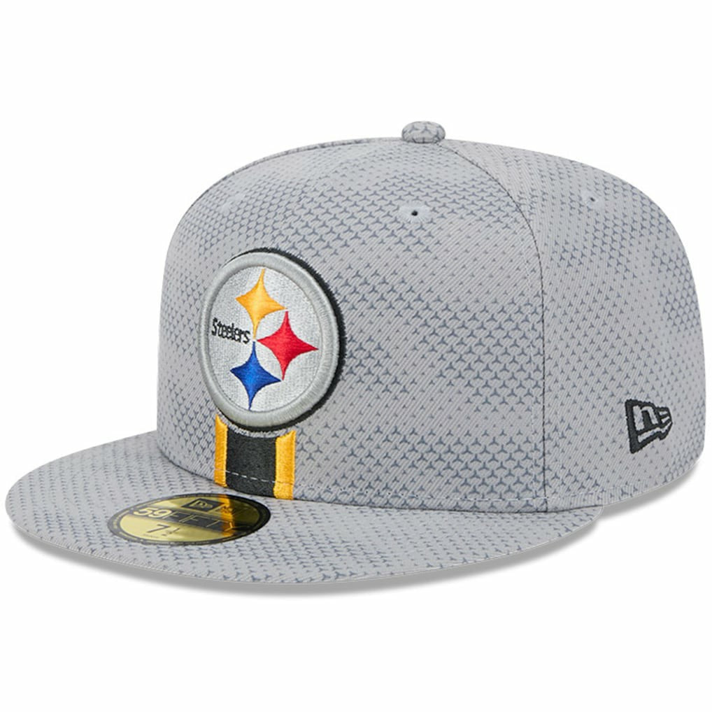 Pittsburgh Steelers New Era 2024 Sideline 59FIFTY Fitted Hat - Gray Hats
