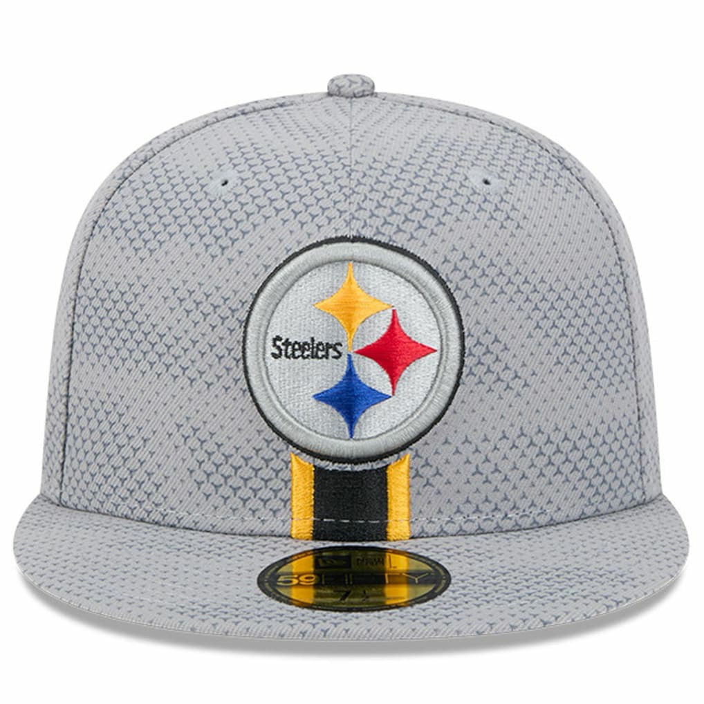 Pittsburgh Steelers New Era 2024 Sideline 59FIFTY Fitted Hat - Gray Hats