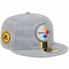 Pittsburgh Steelers New Era 2024 Sideline 59FIFTY Fitted Hat - Gray Hats