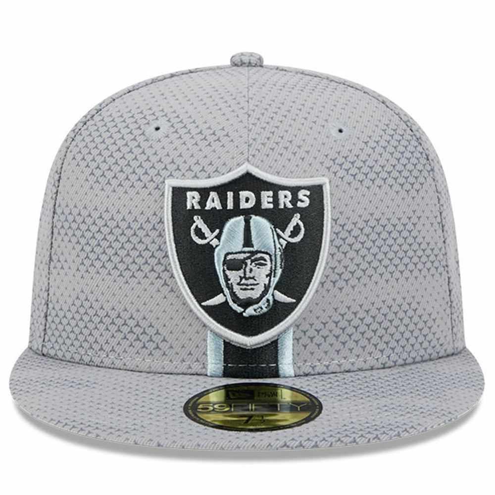 Las Vegas Raiders New Era 2024 Sideline 59FIFTY Fitted Hat - Gray Hats