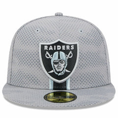 Las Vegas Raiders New Era 2024 Sideline 59FIFTY Fitted Hat - Gray Hats