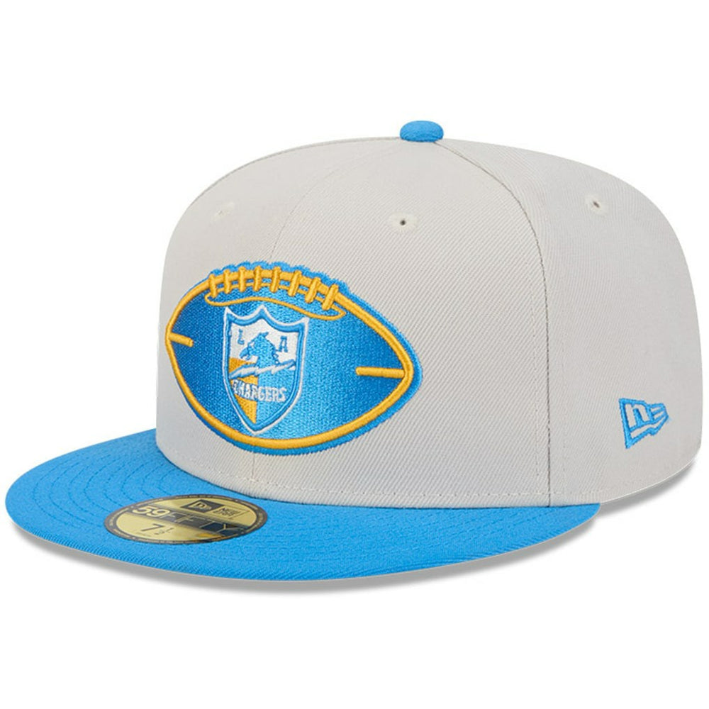 Los Angeles Chargers New Era 2024 Sideline Historic 59FIFTY Fitted Hat - Stone/Powder Blue Hats