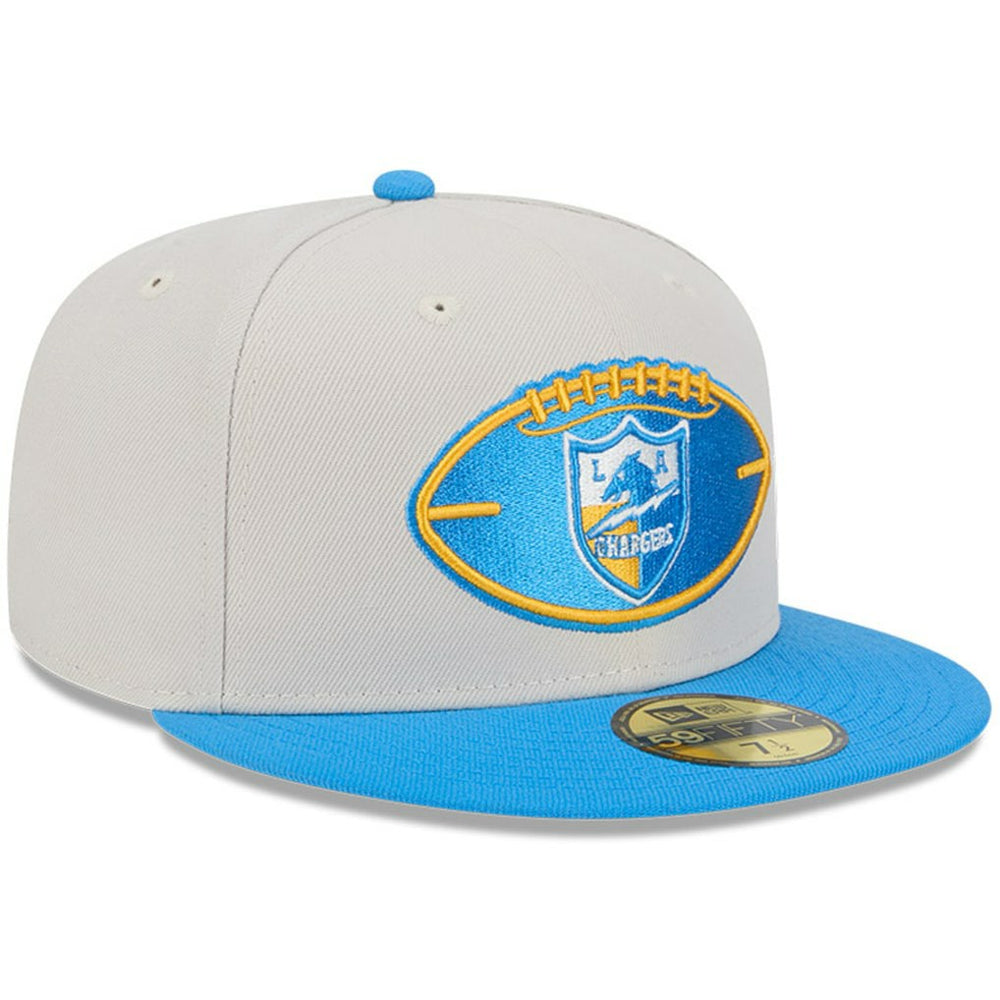 Los Angeles Chargers New Era 2024 Sideline Historic 59FIFTY Fitted Hat - Stone/Powder Blue Hats