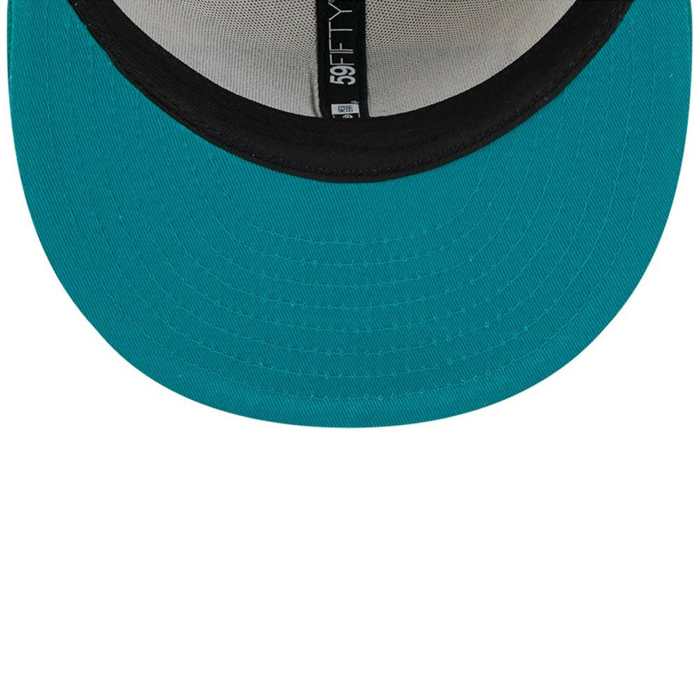Miami Dolphins New Era 2024 Sideline Historic 59FIFTY Fitted Hat - Stone/Aqua Hats