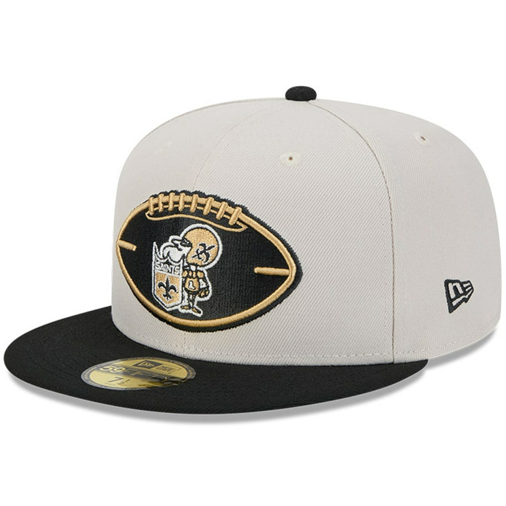 New Orleans Saints New Era 2024 Sideline Historic 59FIFTY Fitted Hat - Stone/Black Hats