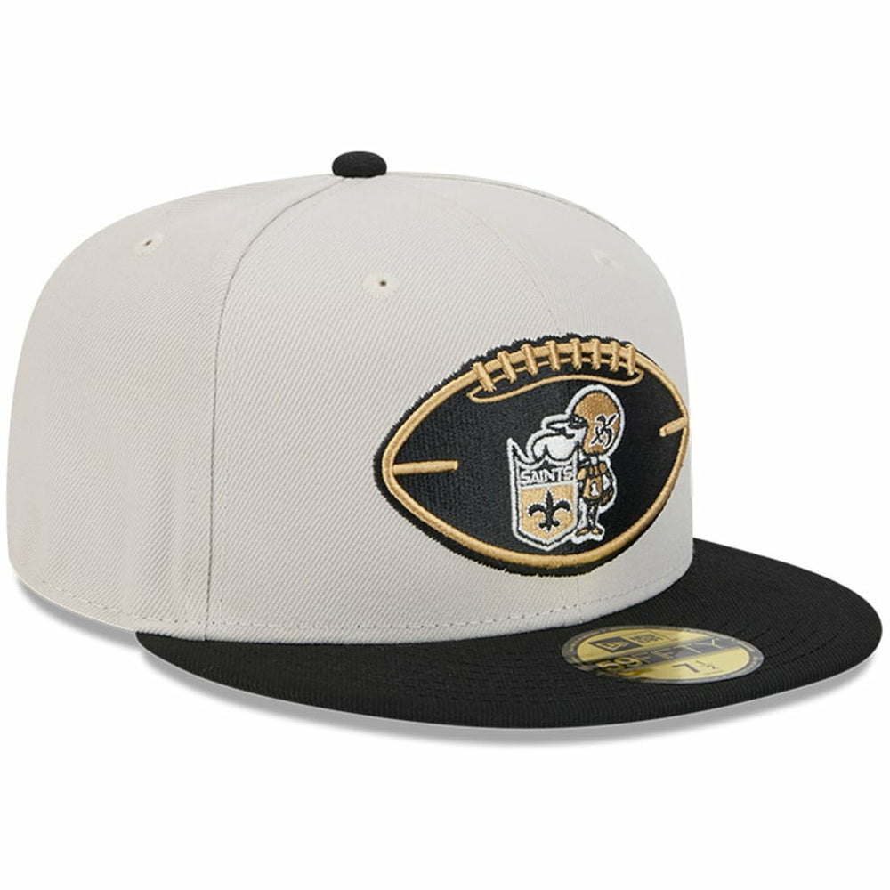 New Orleans Saints New Era 2024 Sideline Historic 59FIFTY Fitted Hat - Stone/Black Hats