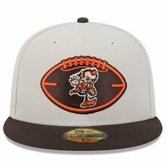 Cleveland Browns New Era 2024 Sideline Historic 59FIFTY Fitted Hat - Stone/Brown Hats