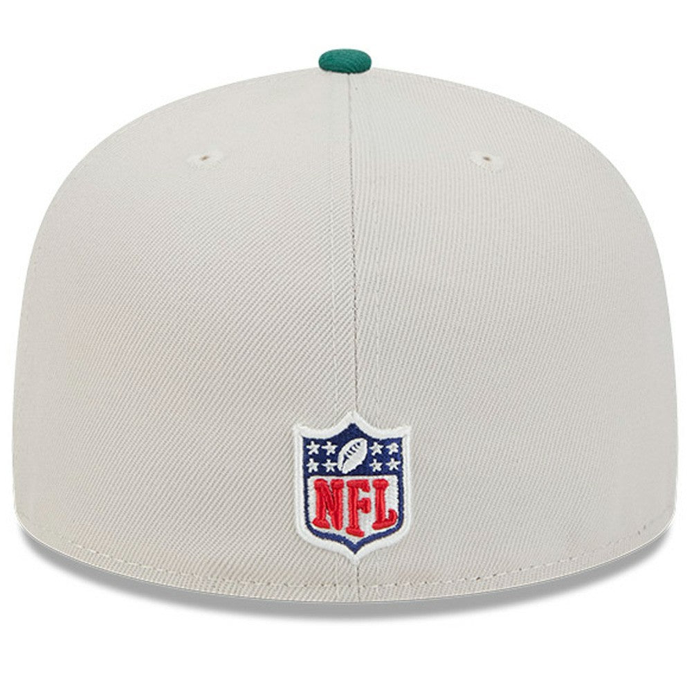 New York Jets New Era 2024 Sideline Historic 59FIFTY Fitted Hat - Stone/Green Hats