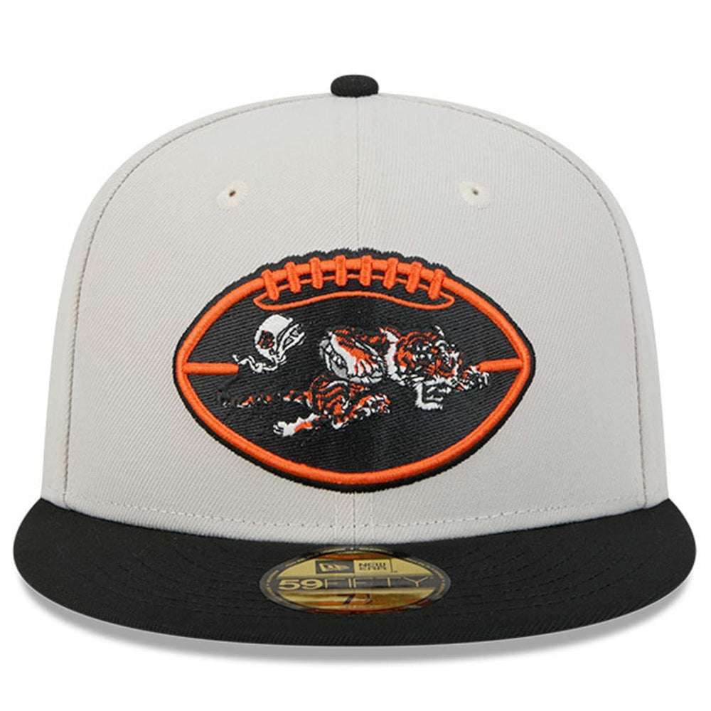 Cincinnati Bengals New Era 2024 Sideline Historic 59FIFTY Fitted Hat - Stone/Black Hats