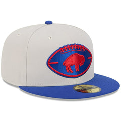 Buffalo Bills New Era 2024 Sideline Historic 59FIFTY Fitted Hat - Stone/Royal Hats