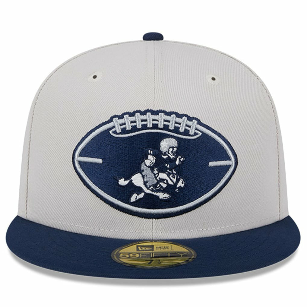 Dallas Cowboys New Era 2024 Sideline Historic 59FIFTY Fitted Hat - Stone/Navy Hats