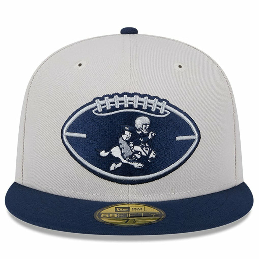 Dallas Cowboys New Era 2024 Sideline Historic 59FIFTY Fitted Hat - Stone/Navy Hats