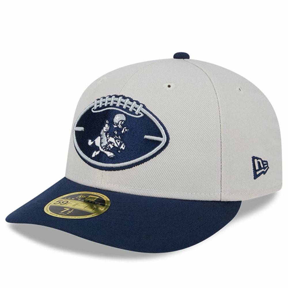 Dallas Cowboys New Era Male 2024 Sideline Historic Low Profile 59FIFTY Fitted Hat - Stone/Navy Hats