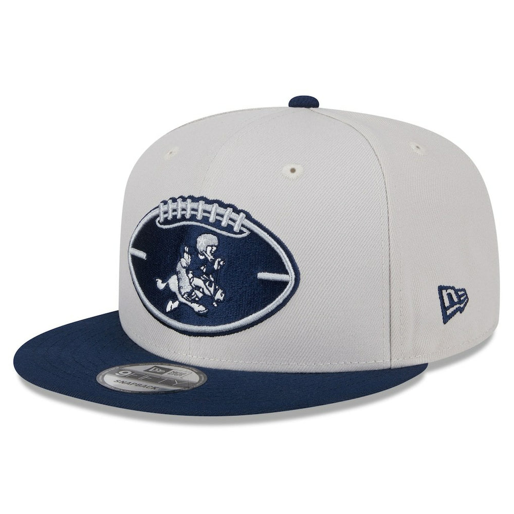 Dallas Cowboys New Era 2024 Sideline Historic 9FIFTY Snapback Hat - Stone/Navy Hats