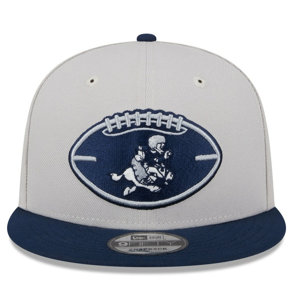 Dallas Cowboys New Era 2024 Sideline Historic 9FIFTY Snapback Hat - Stone/Navy Hats