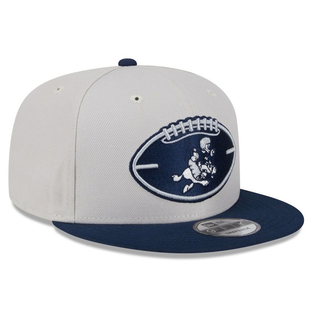 Dallas Cowboys New Era 2024 Sideline Historic 9FIFTY Snapback Hat - Stone/Navy Hats