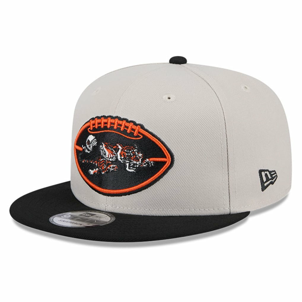 Cincinnati Bengals New Era 2024 Sideline Historic 9FIFTY Snapback Hat - Stone/Black Hats