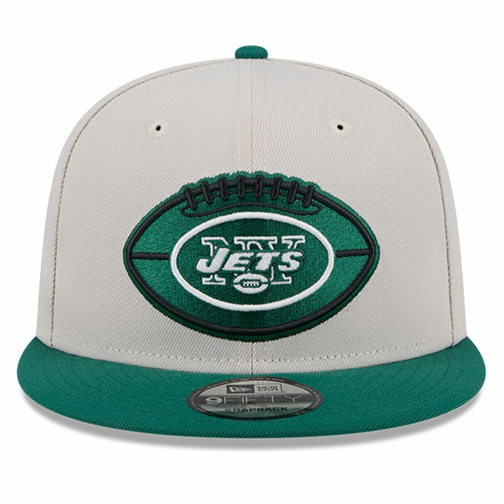New York Jets New Era 2024 Sideline Historic 9FIFTY Snapback Hat - Stone/Green Hats