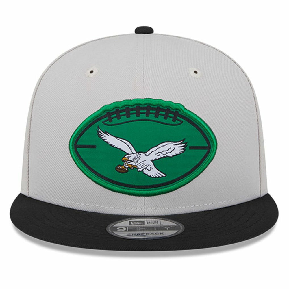 Philadelphia Eagles New Era 2024 Sideline Historic 9FIFTY Snapback Hat - Stone/Black Hats