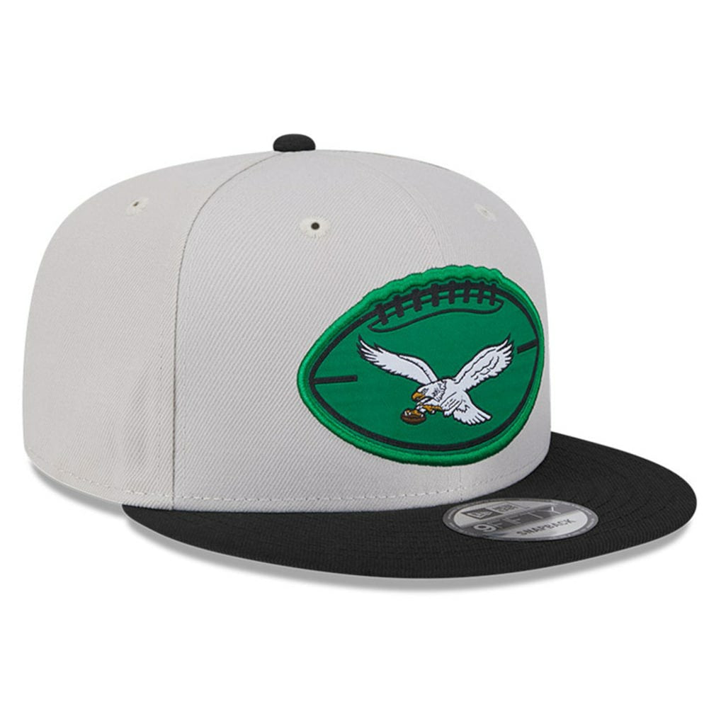 Philadelphia Eagles New Era 2024 Sideline Historic 9FIFTY Snapback Hat - Stone/Black Hats