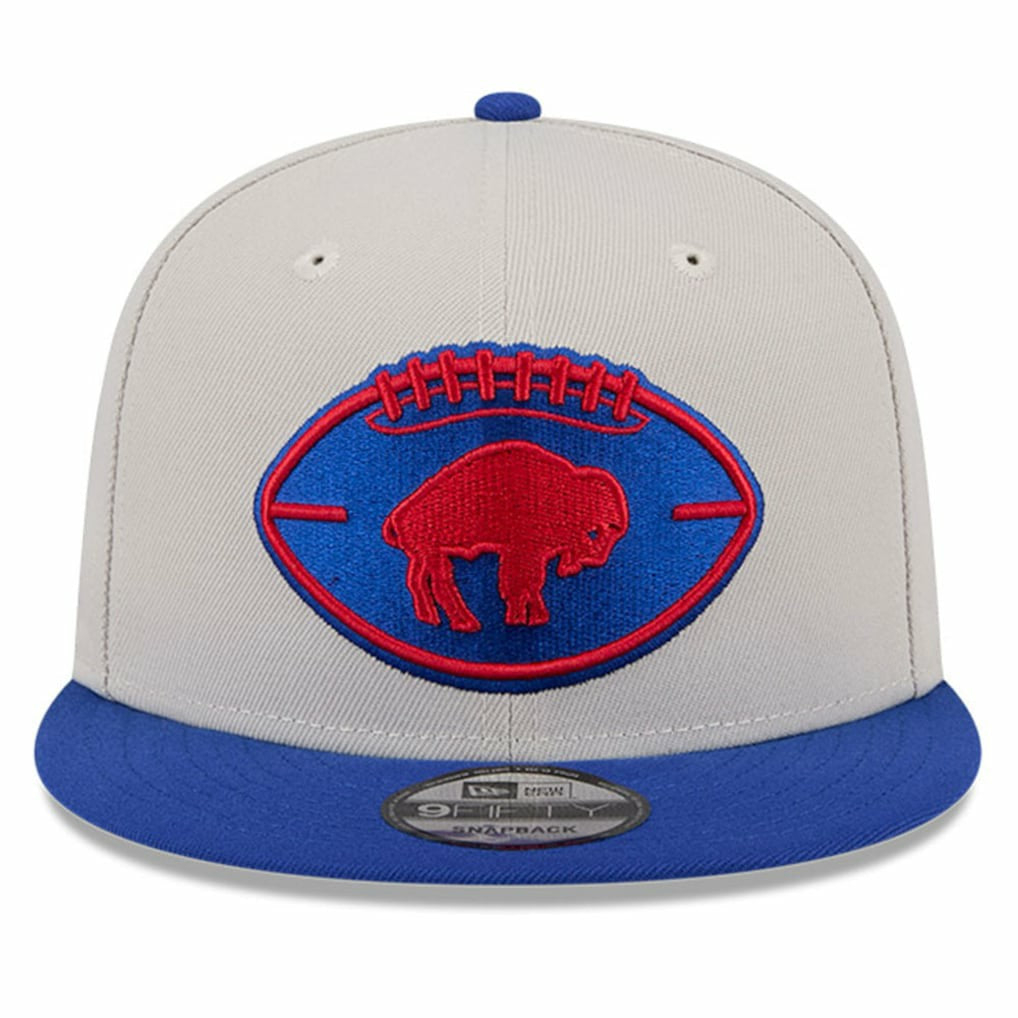 Buffalo Bills New Era 2024 Sideline Historic 9FIFTY Snapback Hat - Stone/Royal Hats