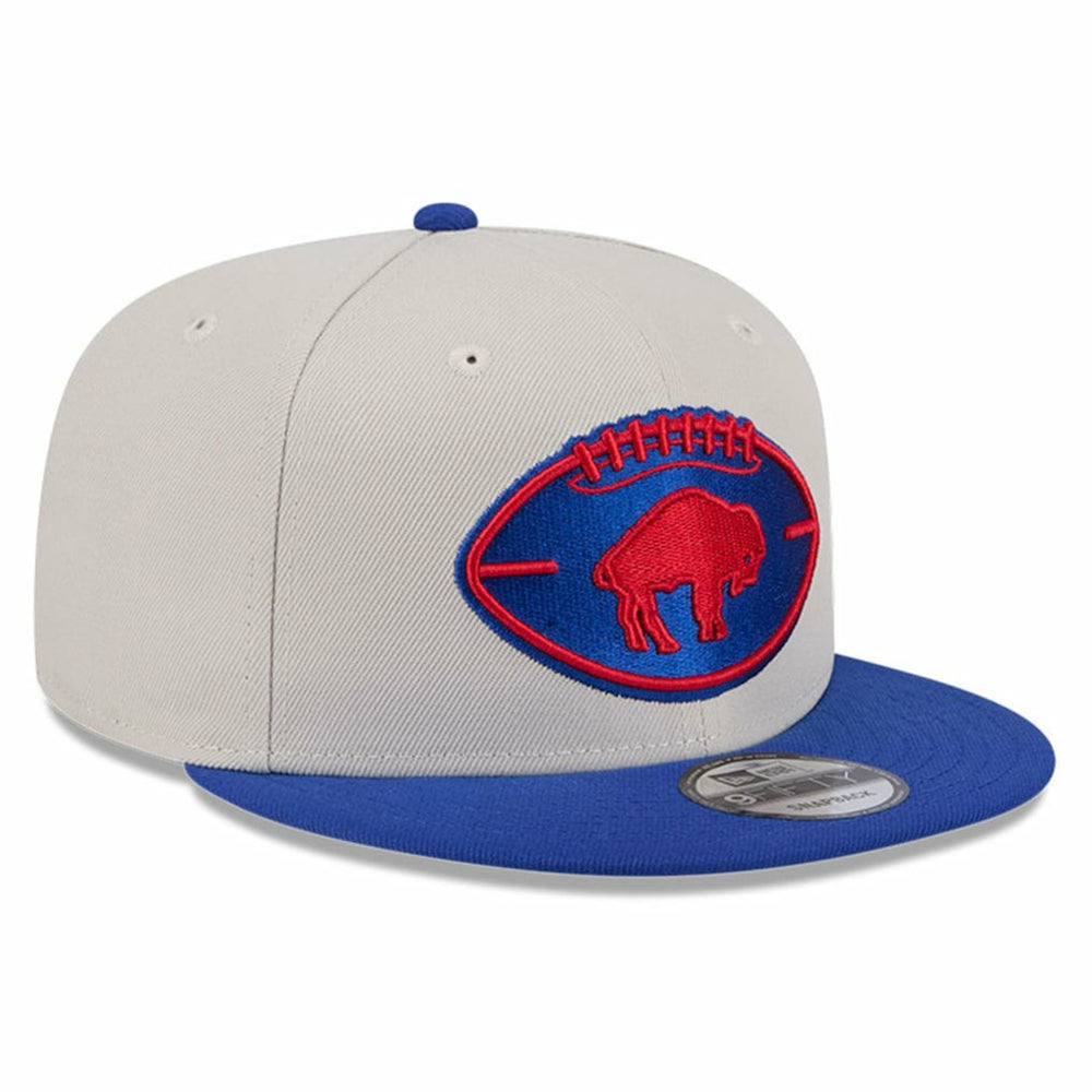 Buffalo Bills New Era 2024 Sideline Historic 9FIFTY Snapback Hat - Stone/Royal Hats