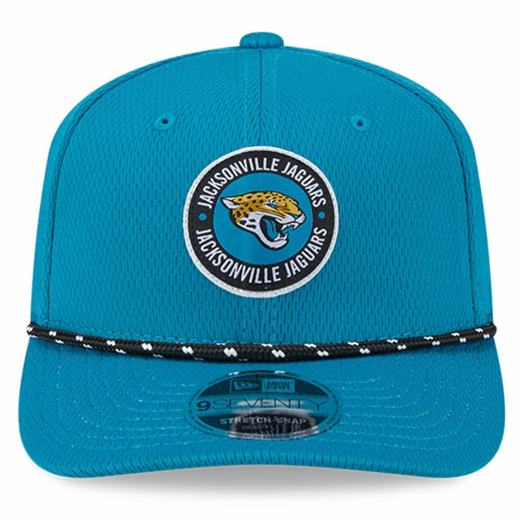 Jacksonville Jaguars New Era 2024 Sideline 9SEVENTY Stretch-Snap Hat - Teal Hats