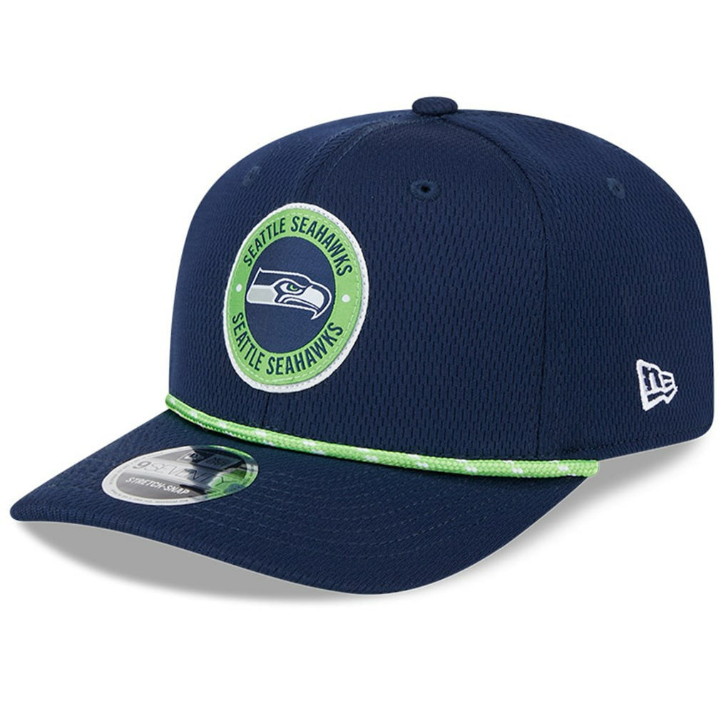 Seattle Seahawks New Era 2024 Sideline 9SEVENTY Stretch-Snap Hat - College Navy Hats