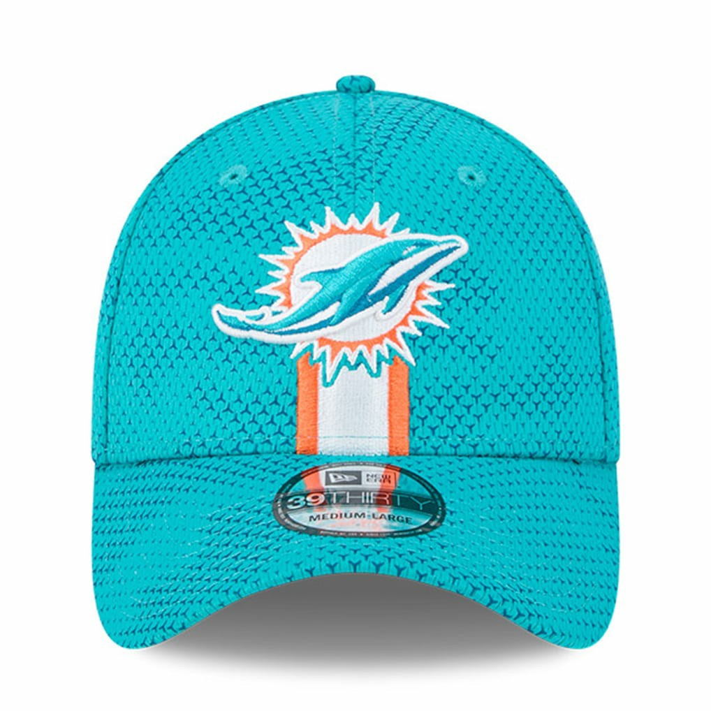 Miami Dolphins New Era 2024 Sideline 39THIRTY Flex Hat - Aqua Hats