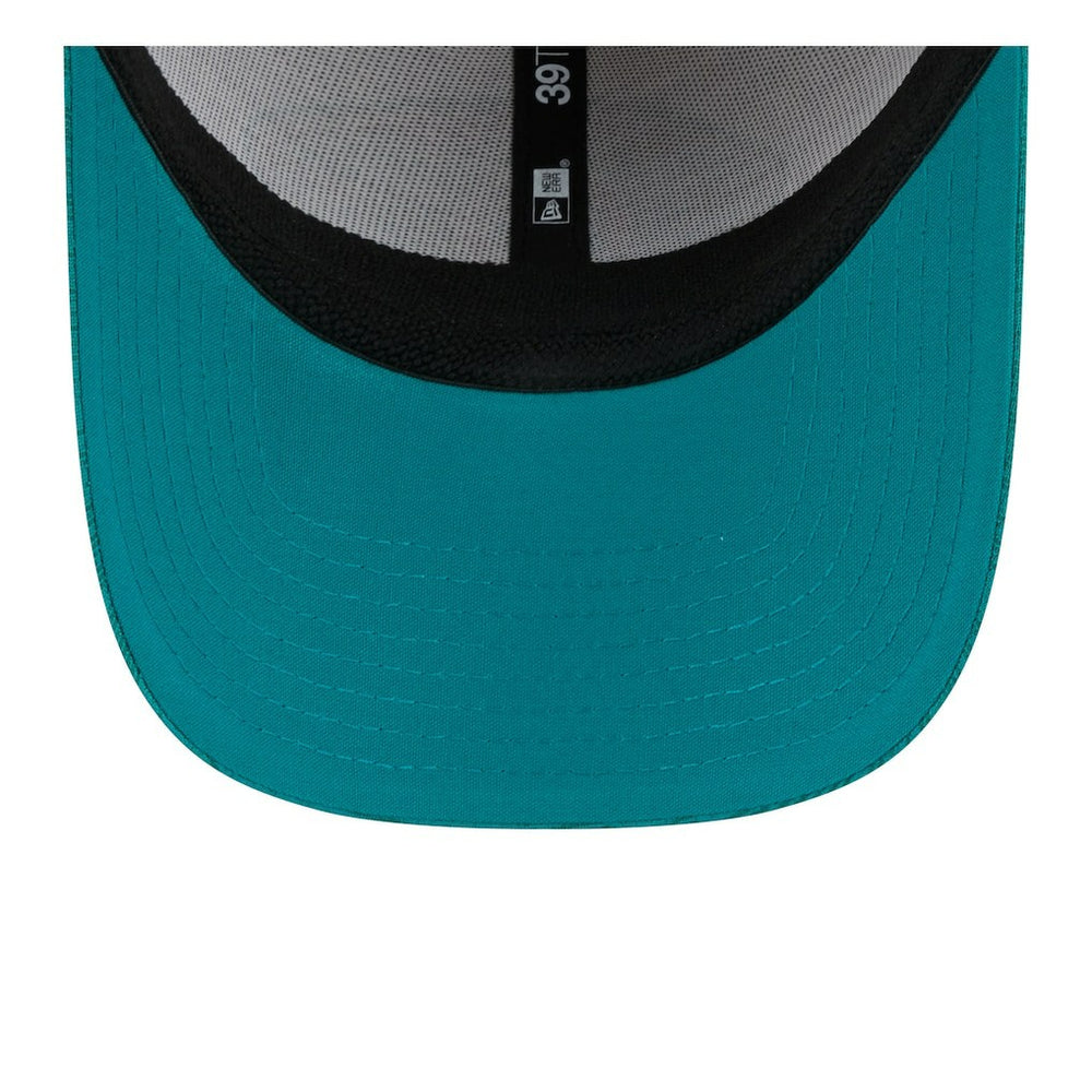 Miami Dolphins New Era 2024 Sideline Historic 39THIRTY Flex Hat - Stone/Aqua Hats