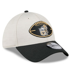 New Orleans Saints New Era 2024 Sideline Historic 39THIRTY Flex Hat - Stone/Black Hats